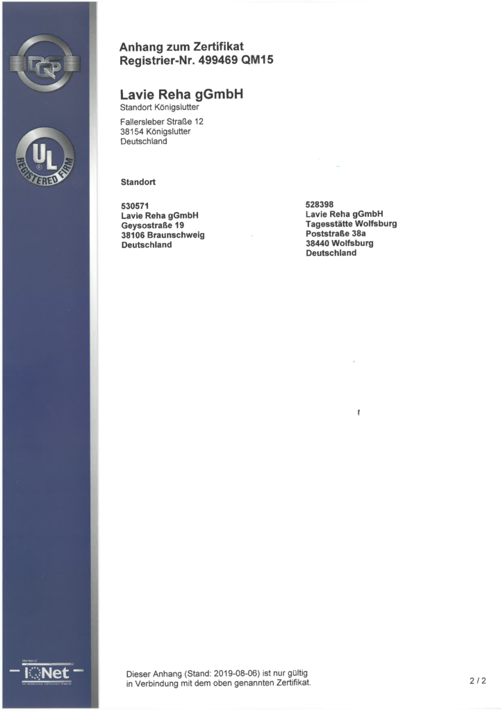 ISO 9001: Zertfikat Seite 2