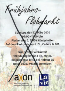 Flohmarkt am 22. März 2020 ist abgesagt