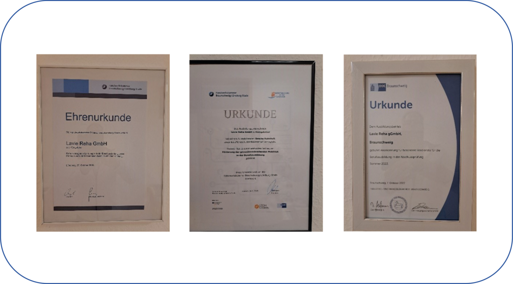 Urkunden und Ehrenurkunde